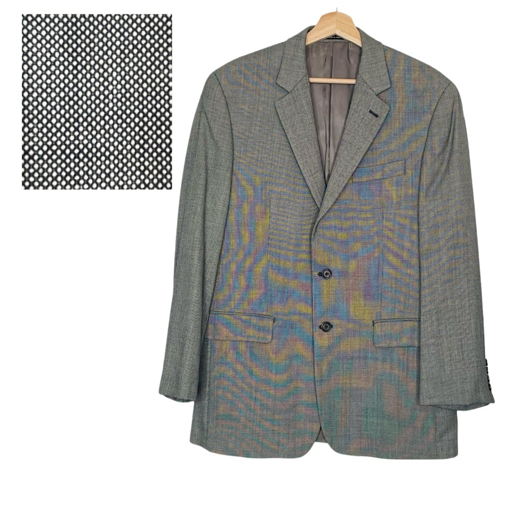 Ralph Lauren Sport Coat Blazer Suit Jacket Gray 100% Wool Size 40R Classic Style